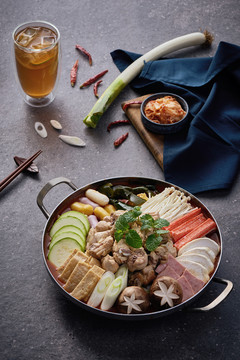 韩式鸡肉火锅