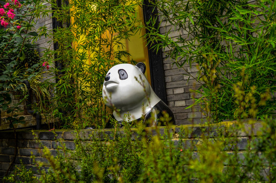 熊猫雕塑造型