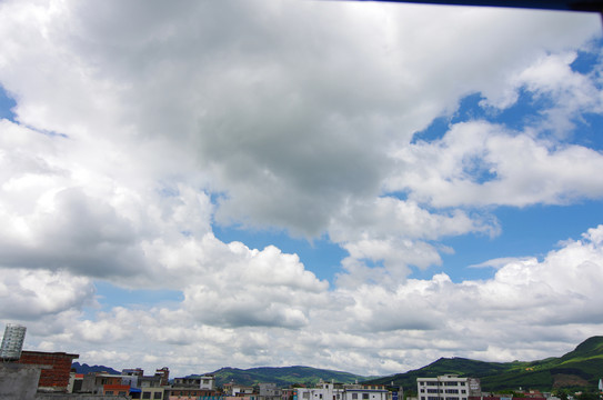 蓝天白云天空背景