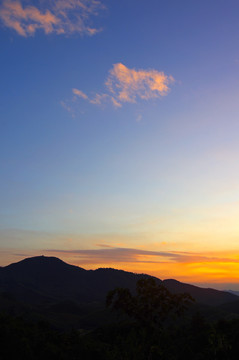 夕阳天空彩霞