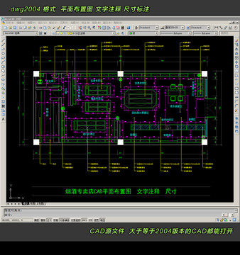 烟酒专卖店CAD图