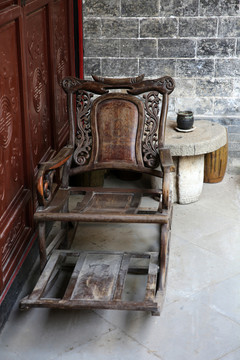 老式红木躺椅