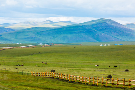 草原牧场蒙古包