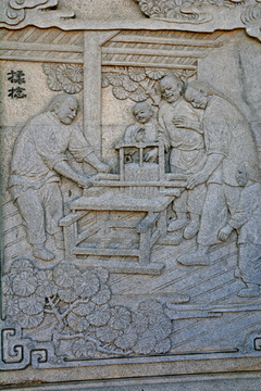 传统制茶工艺浮雕壁画
