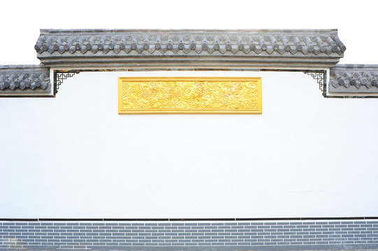 中式青瓦白墙门楼