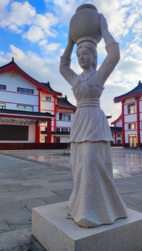 朝鲜族妇女雕塑