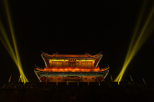 荆州古城夜色