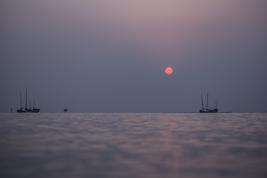 太湖日出