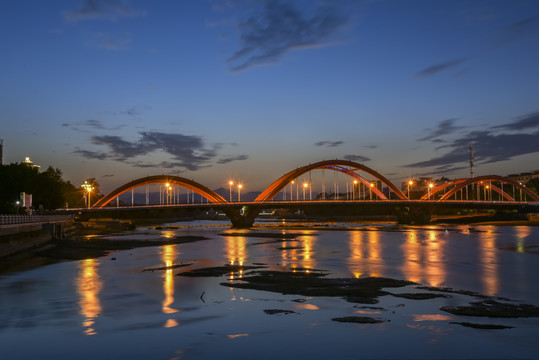 福建仙游木兰溪夜景