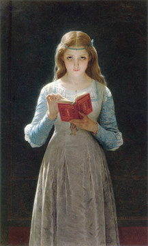 皮埃尔·奥古斯特·库特读书少女油画