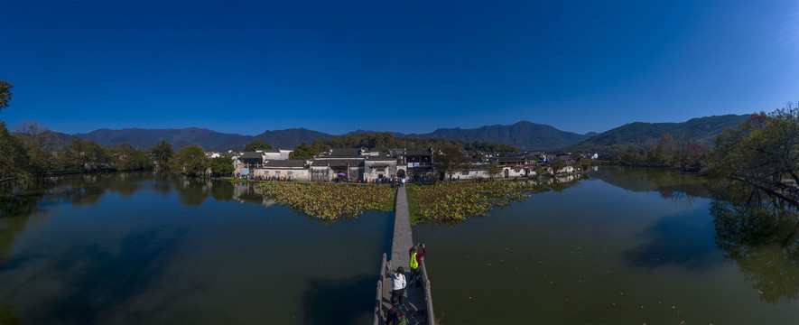 安徽宏村风光全景大图