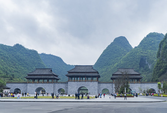 贵州荔波小七孔景区大门