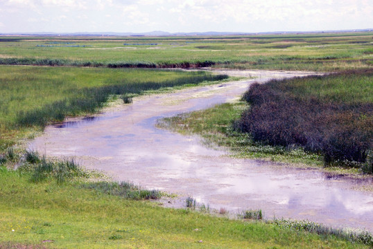 草原河流