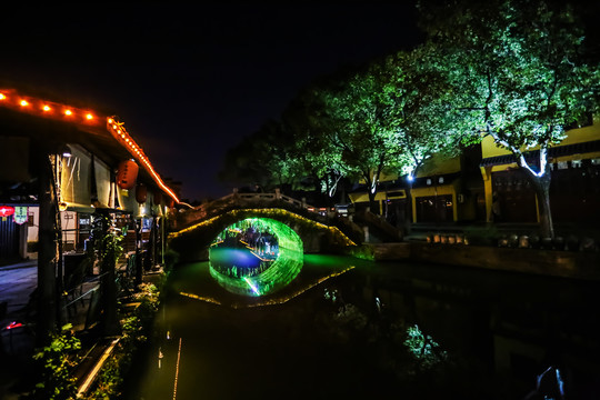 浙江安昌古镇夜景