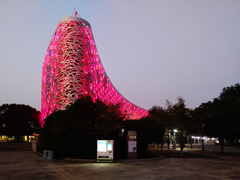 苏州金鸡湖地标夜景