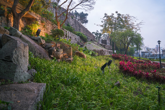 澳门古城墙和旅游风光