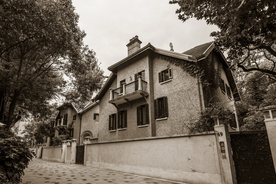 旧上海思南公馆别墅老照片