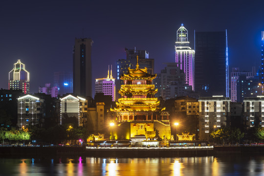 柳州西来寺夜景