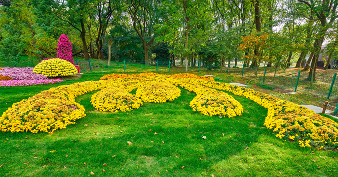 绿雕菊花