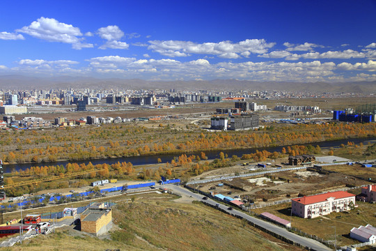 蒙古草原秋景