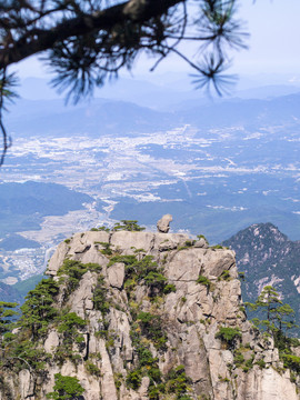 安徽黄山风景区猴子观海