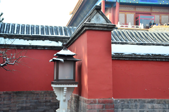 故宫红墙房子
