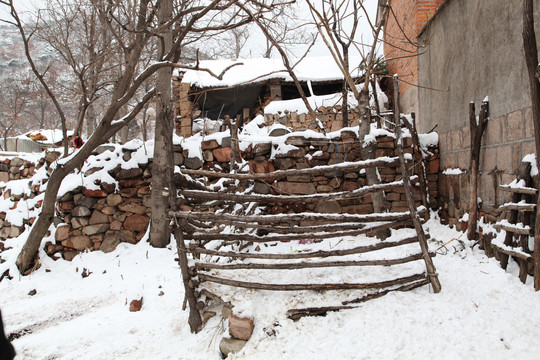 山村雪后