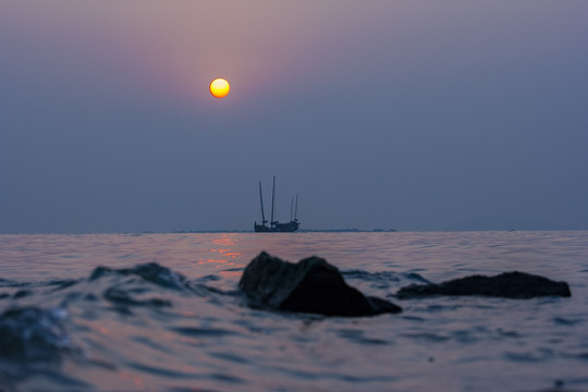 太湖日出