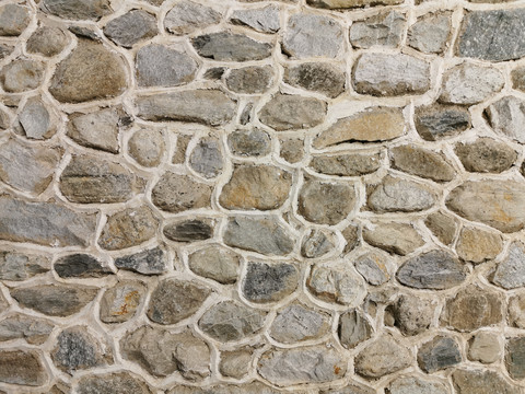 石头墙勾白缝背景墙