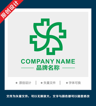 科技企业教育循环蘑菇树logo