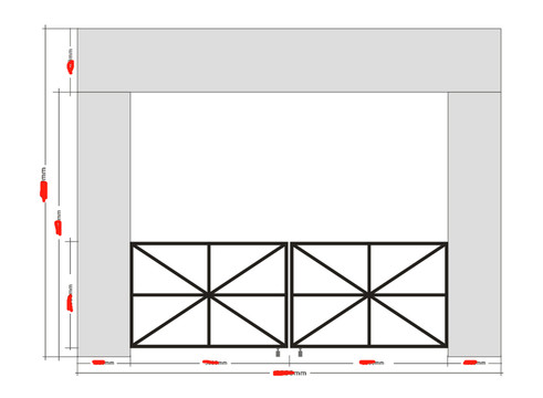 工地大门楼大门框架结构图