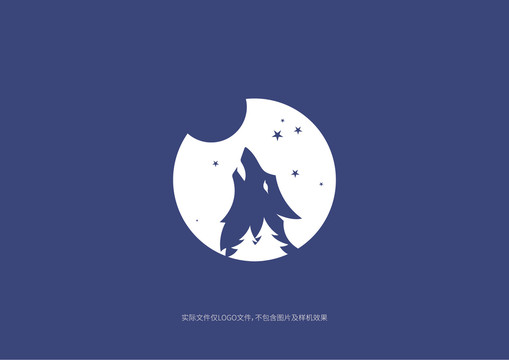 logo商标字体字母标志月亮狼