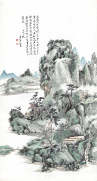 黄宾虹山水图轴