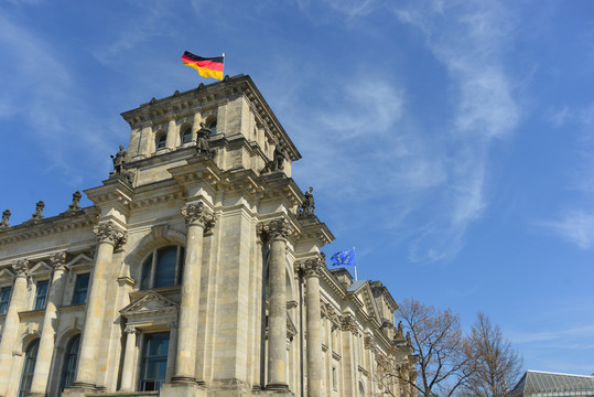 德国柏林的历史建筑帝国国会大厦