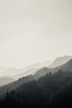 天空山脉全景素材