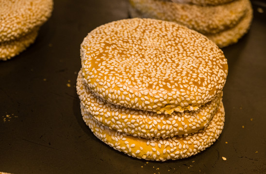 枣泥麻饼特写