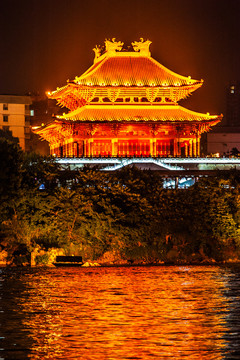 柳州文庙大成殿夜景