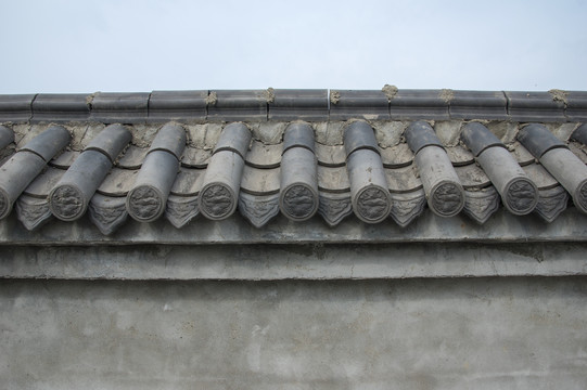 中式瓦墙