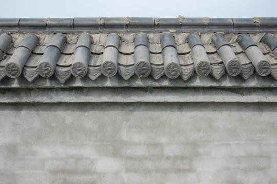 中式瓦墙