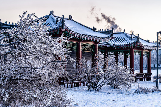 长春南湖公园冬季景观