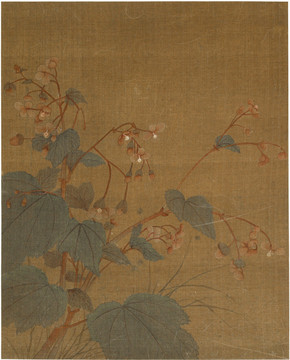 黄居寀妙染册花卉画