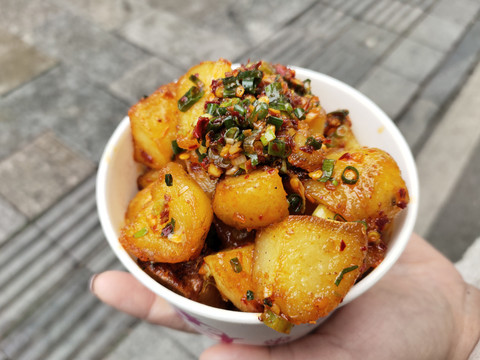 中国美食干炸小土豆