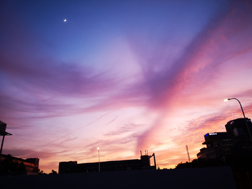 夕阳天空晚霞天际彩云