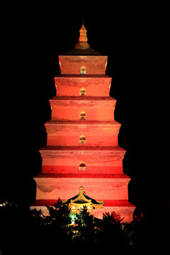 西安大雁塔夜景
