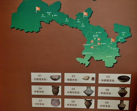 中国远古文明分布图