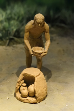 原始人制陶