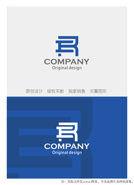 RE字母组合logo设计