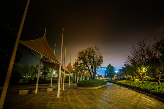 千岛湖珍珠广场公园夜景