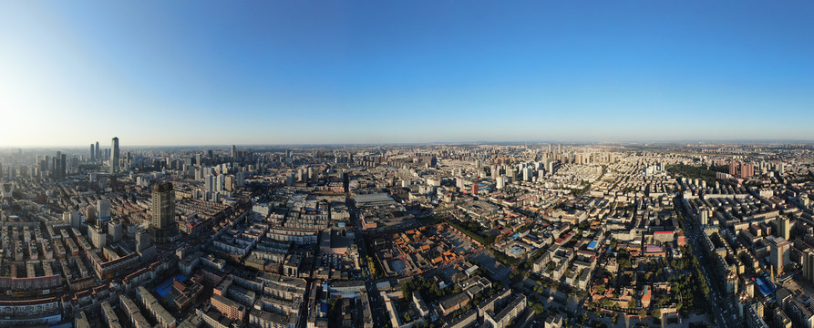 航拍沈阳故宫城市全景