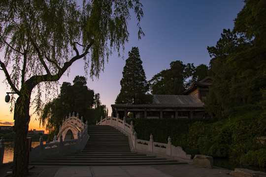 傍晚北海公园